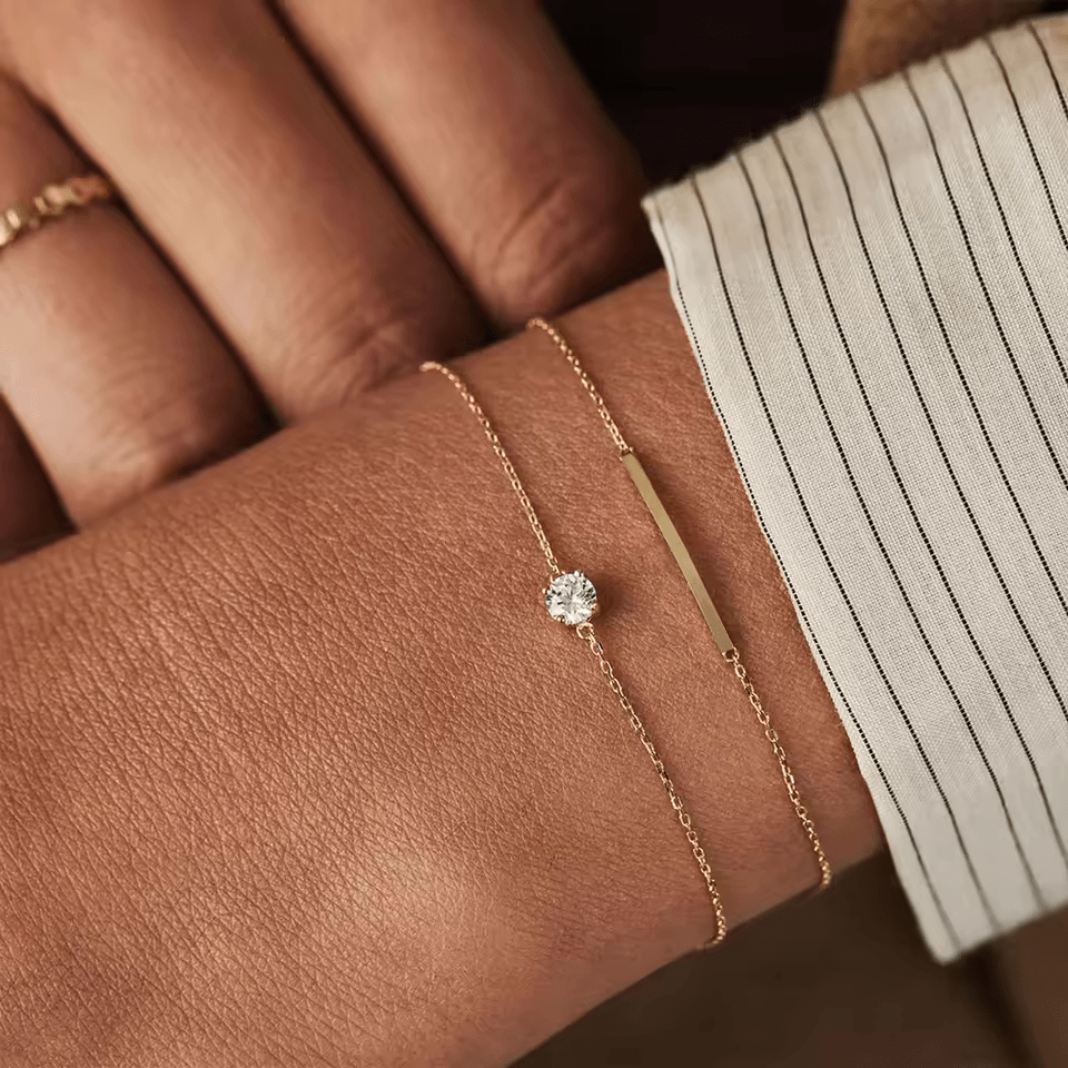 Dainty Crystal Stone Bracelet - Moiko