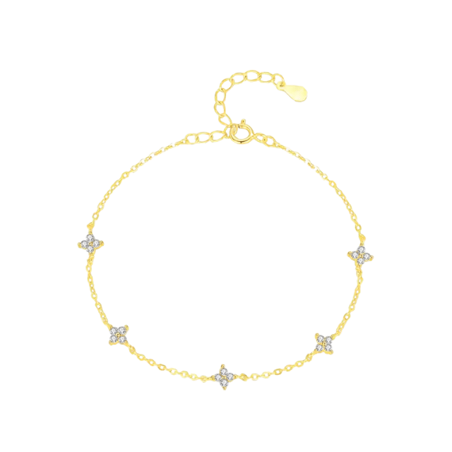 Lucky Clover Crystal Bracelet - Moiko