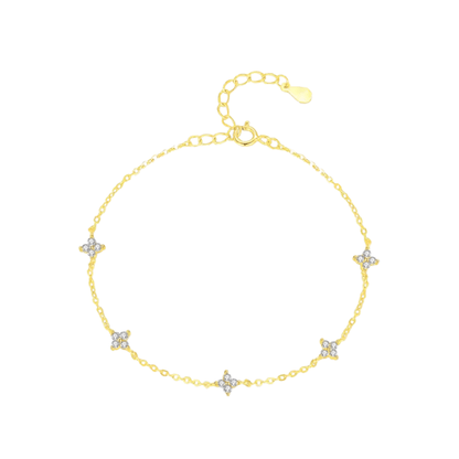 Lucky Clover Crystal Bracelet - Moiko