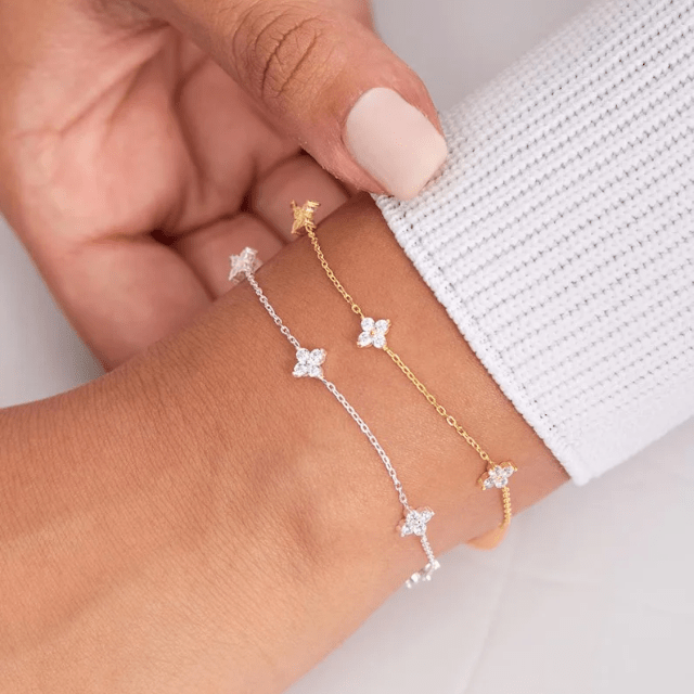 Lucky Clover Crystal Bracelet - Moiko