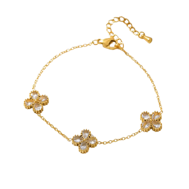 Trio Clover Chain Bracelet - Moiko